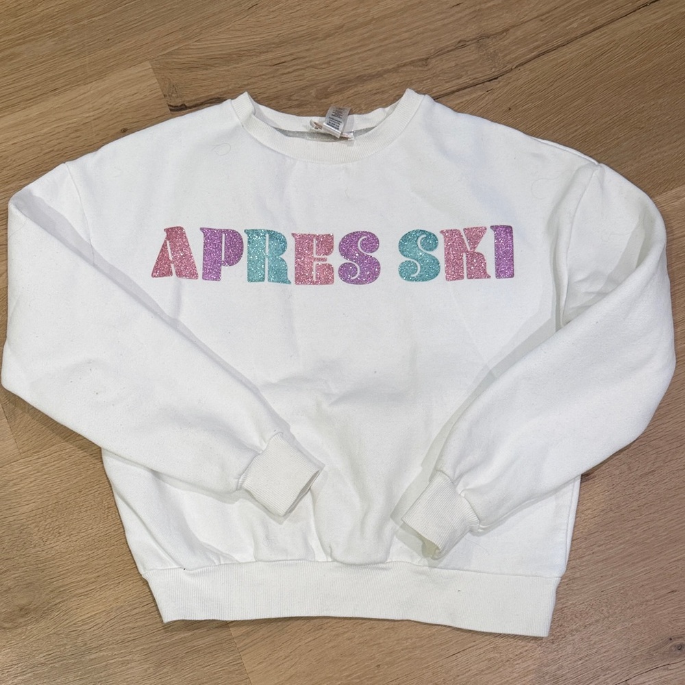 Beach Riot White Apres Ski Sweatshirt XS